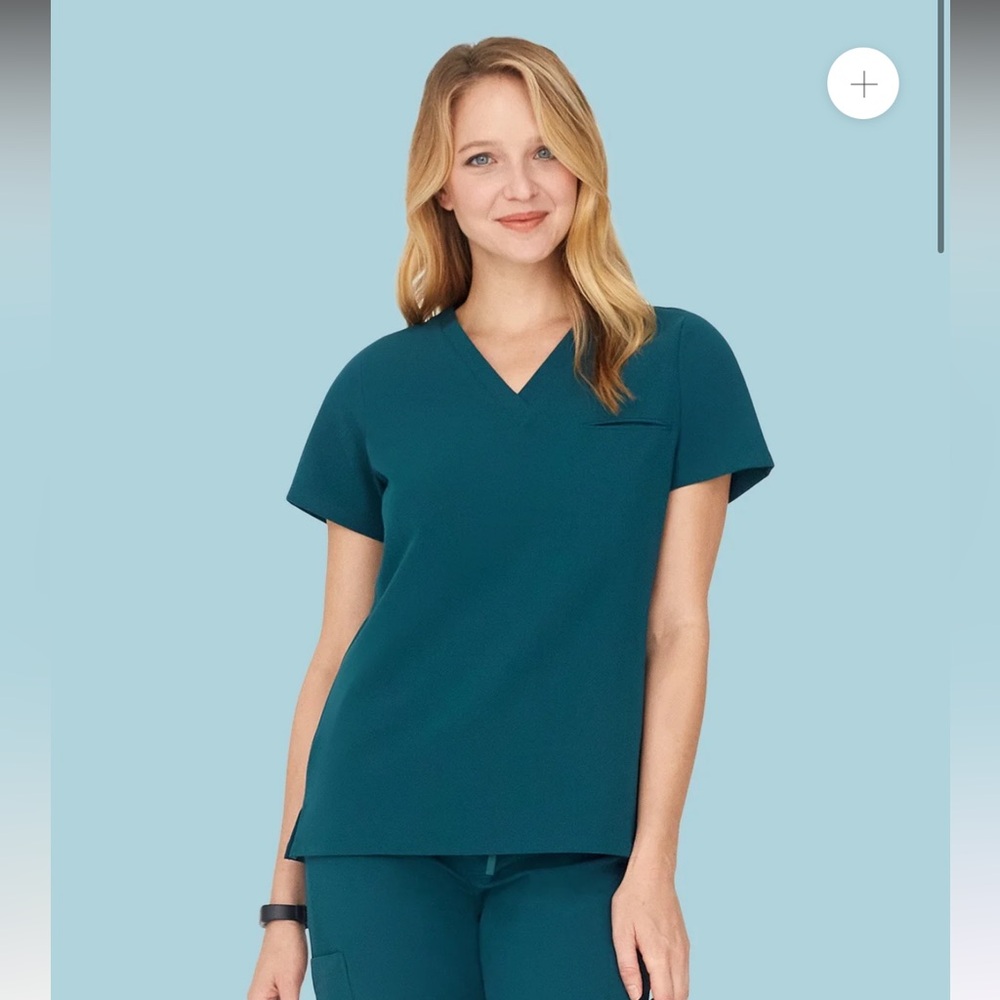 Mandala Scrubs Set Caribbean Blue